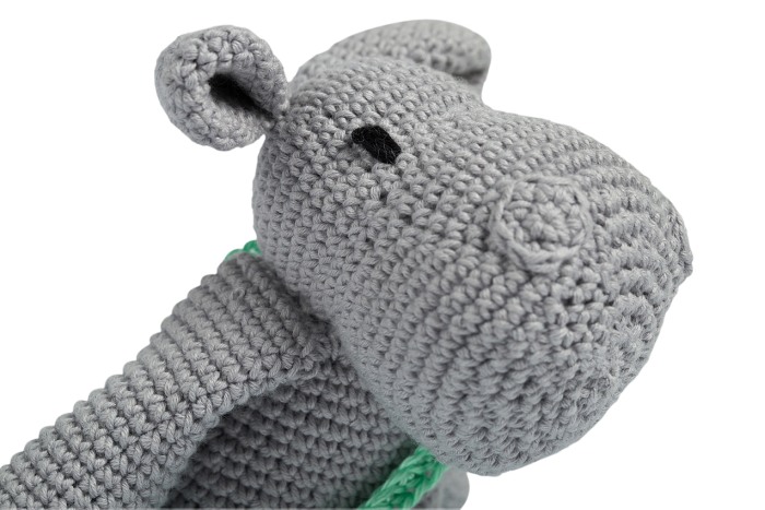 Jucarie crosetata manual - Hipopotamita Annelise - gri - Maimutzeria Tiarra [4]