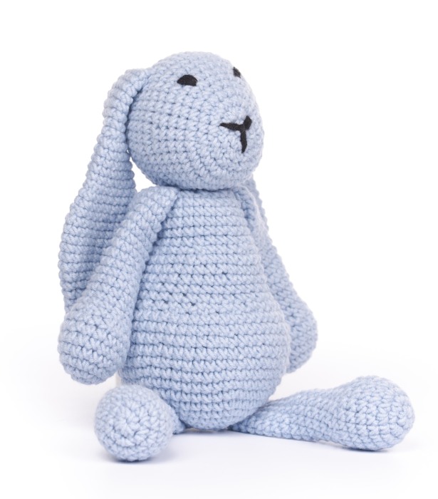 Jucarie crosetata manual - Iepurele Bunny - albastru - Maimutzeria Tiarra [2]