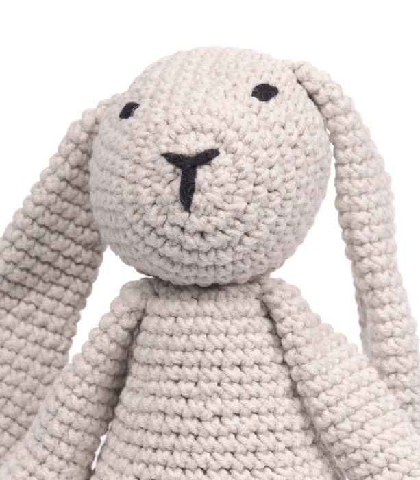 Jucarie crosetata manual - Iepurele Bunny - gri - Maimutzeria Tiarra [4]