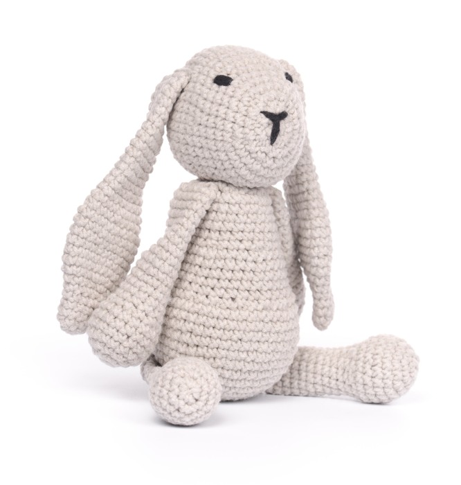 Jucarie crosetata manual - Iepurele Bunny - gri - Maimutzeria Tiarra [2]