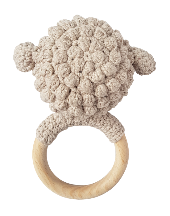 Jucarie crosetata manual pentru dentitie - Oita, bej - Maimutzeria Tiarra [2]
