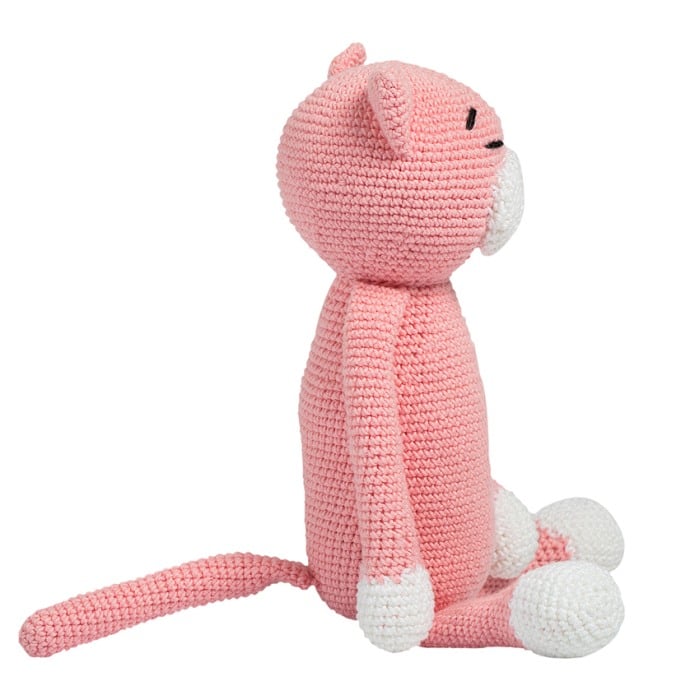 Jucarie crosetata manual - Pisica Mity Somnorici - Roz - Maimutzeria Tiarra [5]