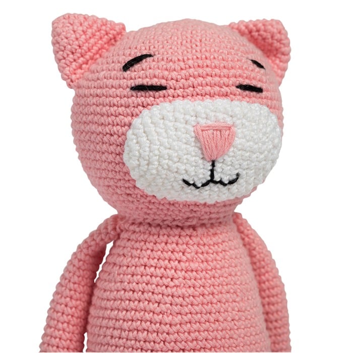 Jucarie crosetata manual - Pisica Mity Somnorici - Roz - Maimutzeria Tiarra [3]