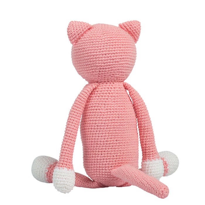 Jucarie crosetata manual - Pisica Mity Somnorici - Roz - Maimutzeria Tiarra [4]