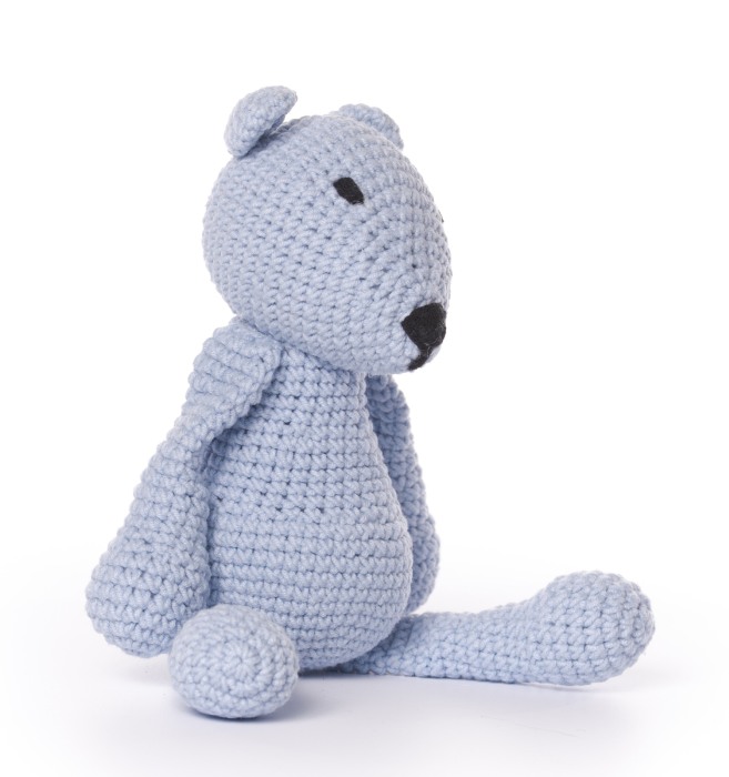 Jucarie crosetata manual - Ursulet Kay - albastru - Maimutzeria Tiarra [2]