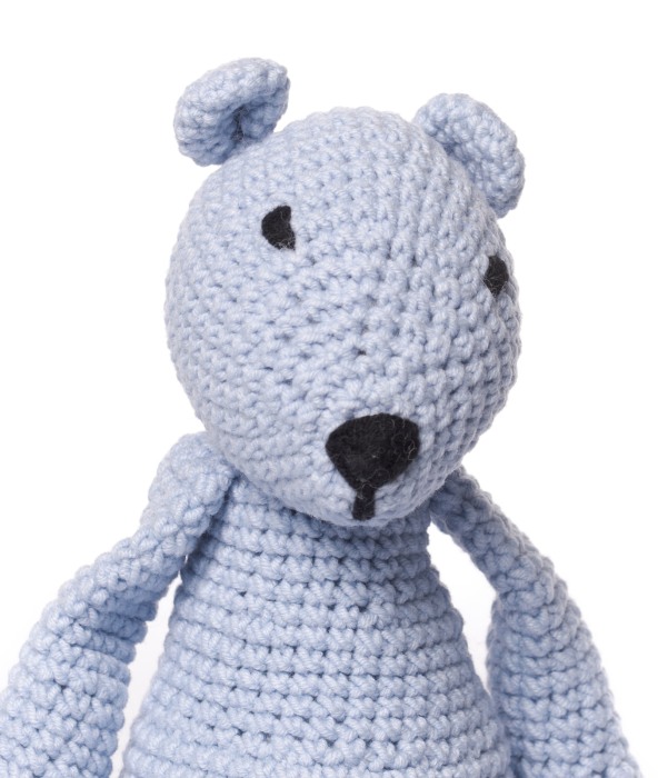 Jucarie crosetata manual - Ursulet Kay - albastru - Maimutzeria Tiarra [4]