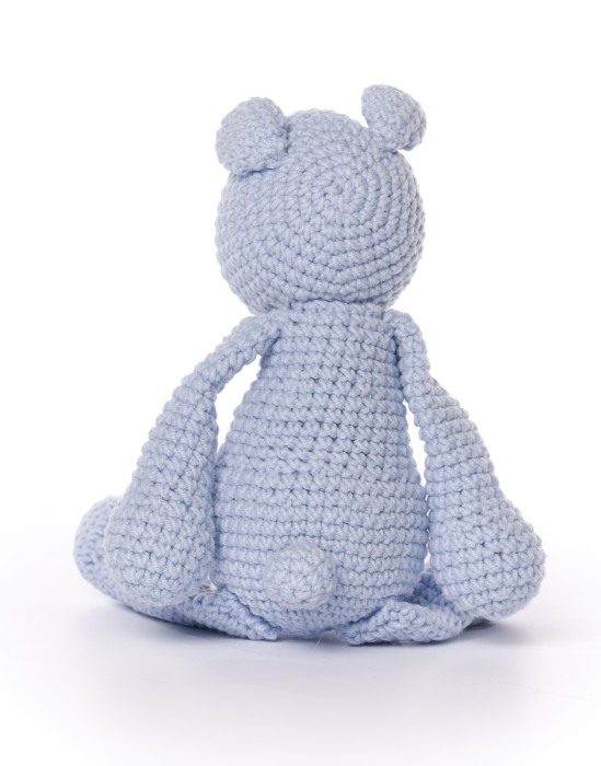 Jucarie crosetata manual - Ursulet Kay - albastru - Maimutzeria Tiarra [3]