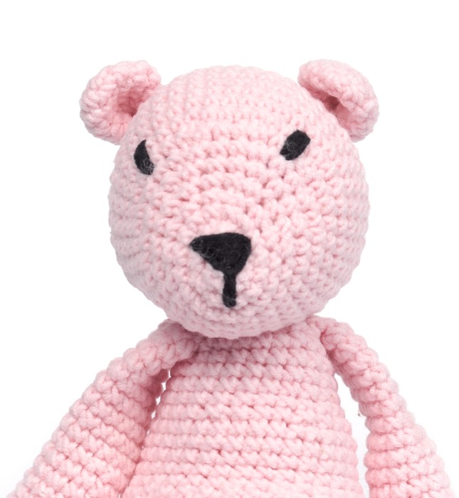 Jucarie crosetata manual - Ursulet Kay - roz - Maimutzeria Tiarra [4]