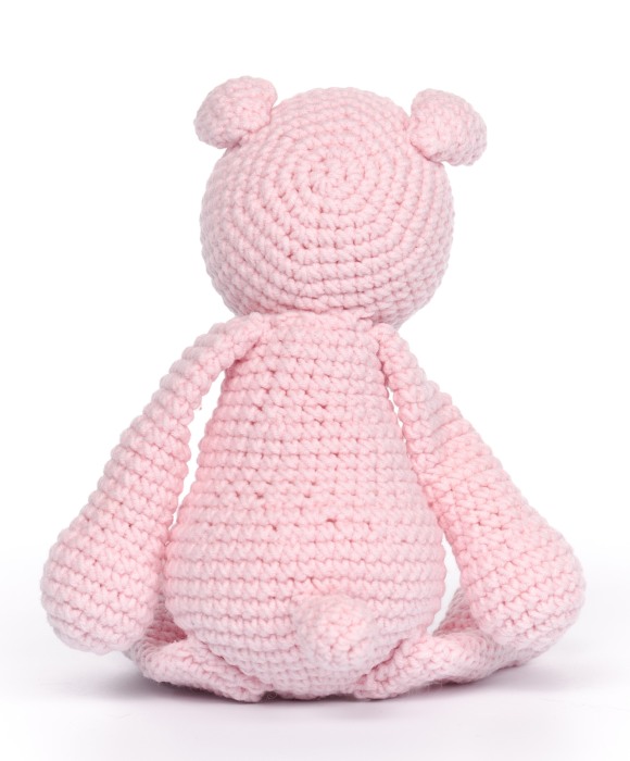 Jucarie crosetata manual - Ursulet Kay - roz - Maimutzeria Tiarra [3]