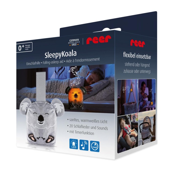 Jucarie din plus pentru somn Sleepy Koala, cu lumina de veghe si muzica pentru bebelusi, 0+ luni, Reer 52451 [3]