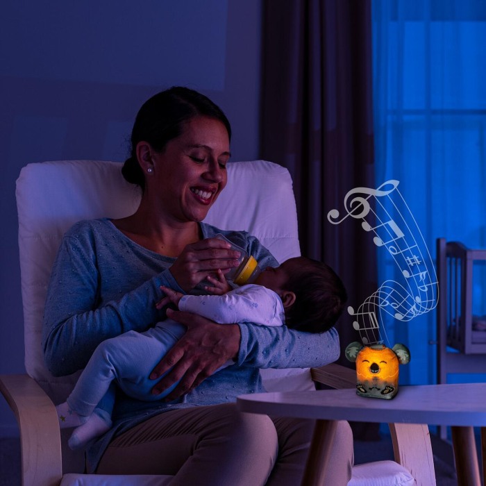 Jucarie din plus pentru somn Sleepy Koala, cu lumina de veghe si muzica pentru bebelusi, 0+ luni, Reer 52451 [7]