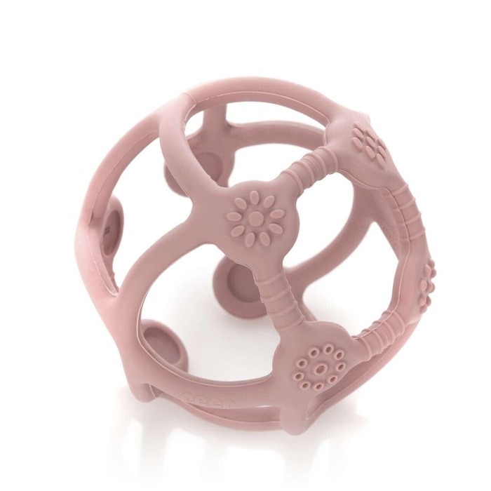 Jucarie pentru dentitie si minge 2in1, silicon, roz, 0 luni+, Reer Bite&Play 79284 [5]