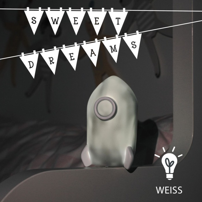 Lampa de veghe cu LED, cu oprire cronometrata, forma racheta, gri, Lumilu Sweet Dreams Rocket, Reer 52271 [3]