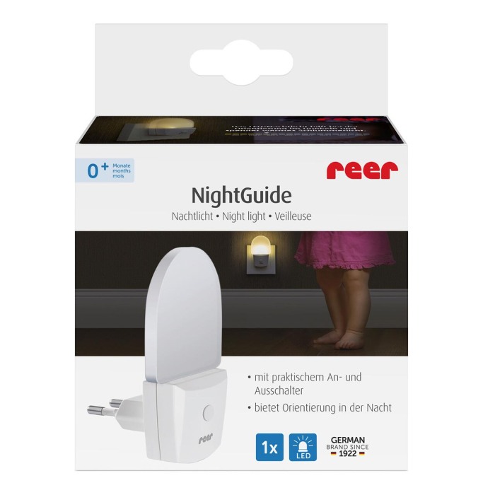 Lampa de veghe pentru priza, cu comutator, 0+ luni, Reer NightGuide 52390 [2]