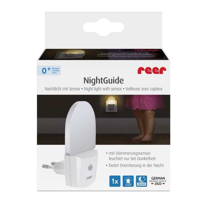 Lampa de veghe pentru priza, cu senzor de noapte sau zi, 0+ luni, Reer NightGuide 52380 [2]
