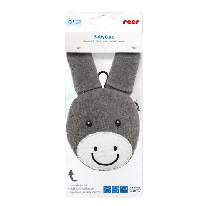 Manusa de baie pentru bebelusi, material textil, forma magarus, fara BPA, 0+ luni, Reer BabyCare Wash Pad 81091 [2]