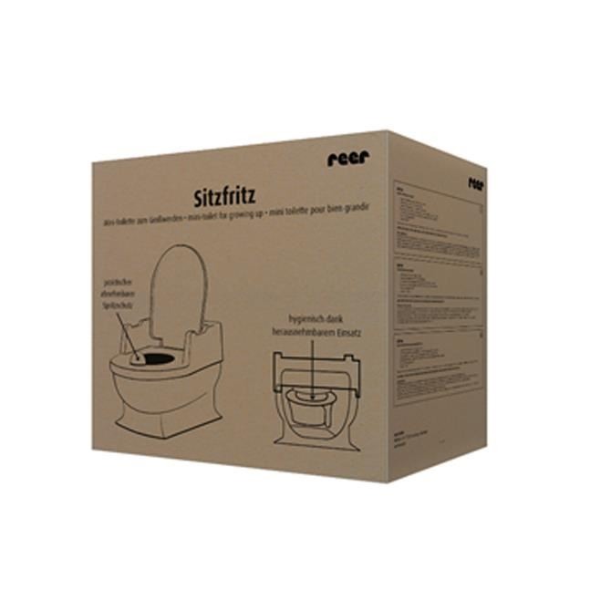 Minitoaleta SitzFritz pentru copii, olita educationala, 18+ luni, alba, Reer 44220 [5]