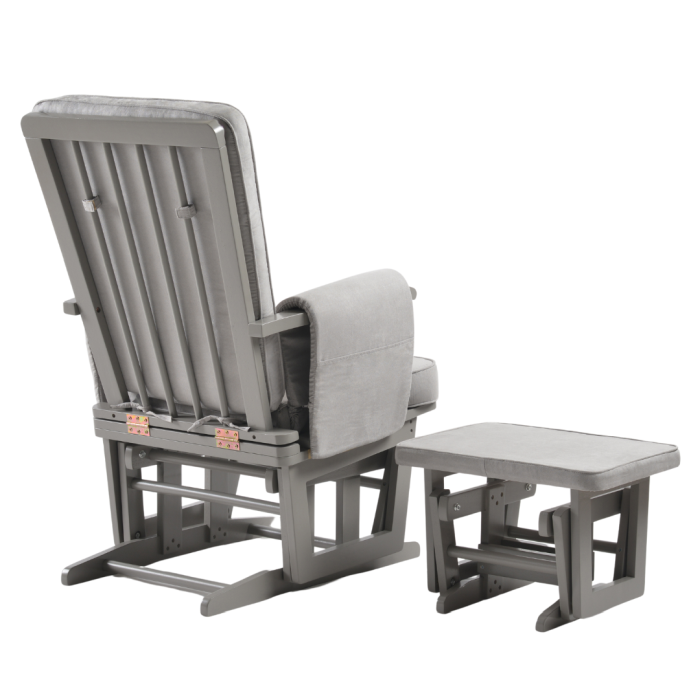 ONINO - Fotoliu reglabill pentru alaptare, cu suport de picioare inclus, CALM.me Classic, Pearl Gray [9]