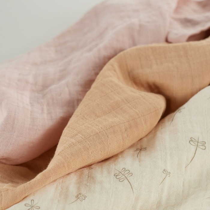 ONINO - Muselina multifunctionala din bumbac 100% organic, HUG.me, Pure Bloom, x3 bucati, 60 x 60 cm, certificata GOTS [8]