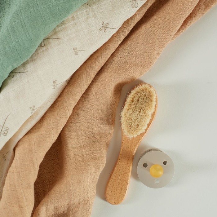 ONINO - Muselina multifunctionala din bumbac 100% organic, HUG.me, Pure Nature, x3 bucati, 60 x 60 cm, certificata GOTS [3]