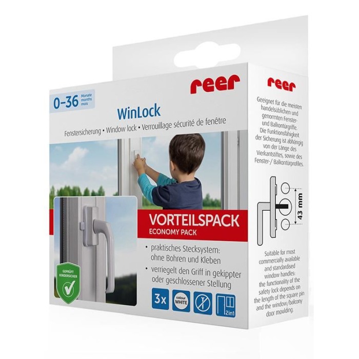 Pachet economic 3 x siguranta pentru usi de balcon si ferestre Reer 70060 [6]