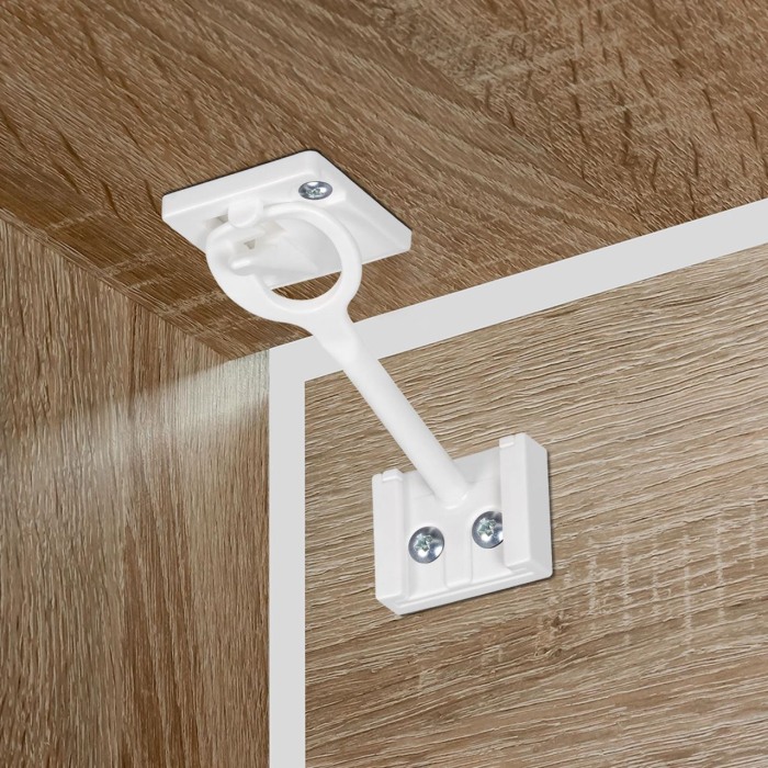 Pachet economic sigurante pentru sertare si usi de dulapuri, 8 bucati, albe, Reer 71070 [7]