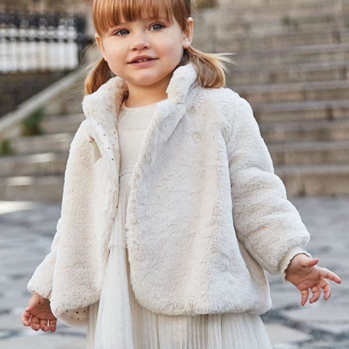 Palton blanita guler inalt- Alb - Mayoral 36 luni (98 cm) [4]