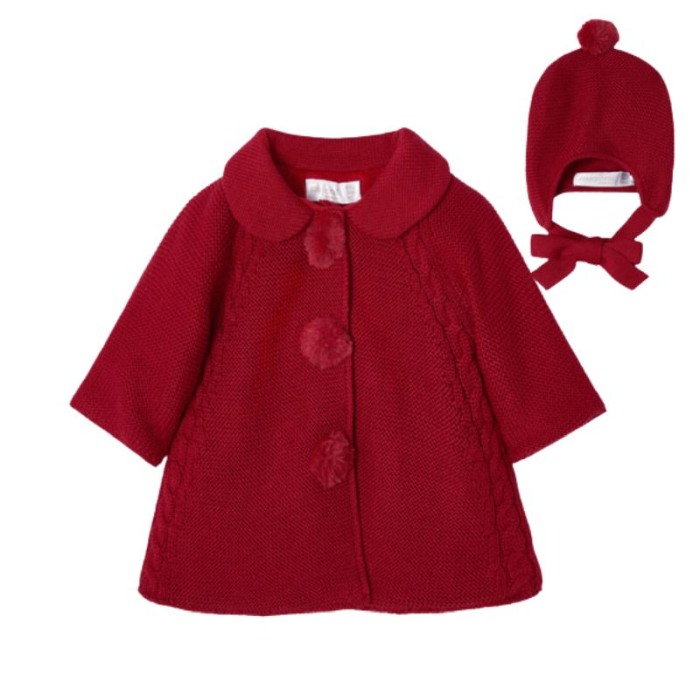 Palton tricotat + Caciula - Grena - Mayoral 2-4 luni [2]