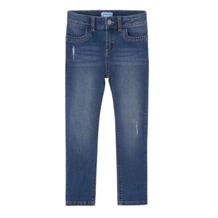 Pantaloni denim skinny fit pentru fetita 8 ani [2]