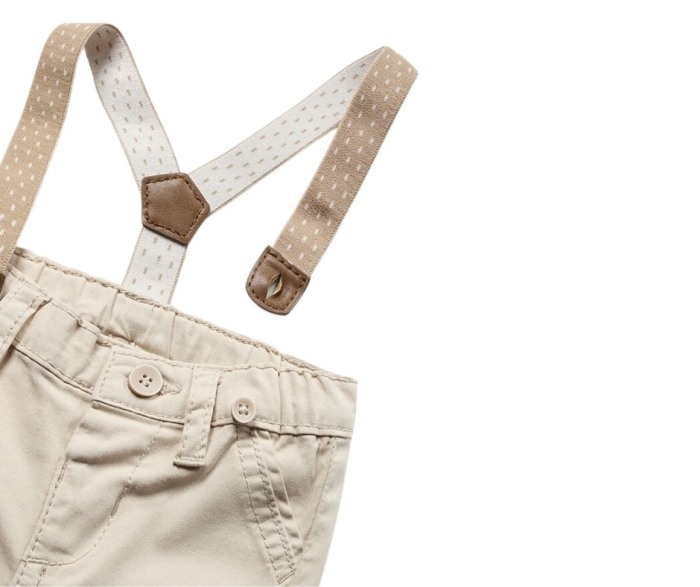 Pantaloni lungi Bej cu bretele - Mayoral   12 luni [3]