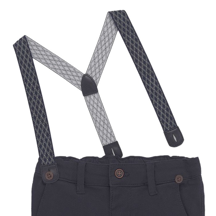 Pantaloni lungi - Chino pique cu bretele [5]