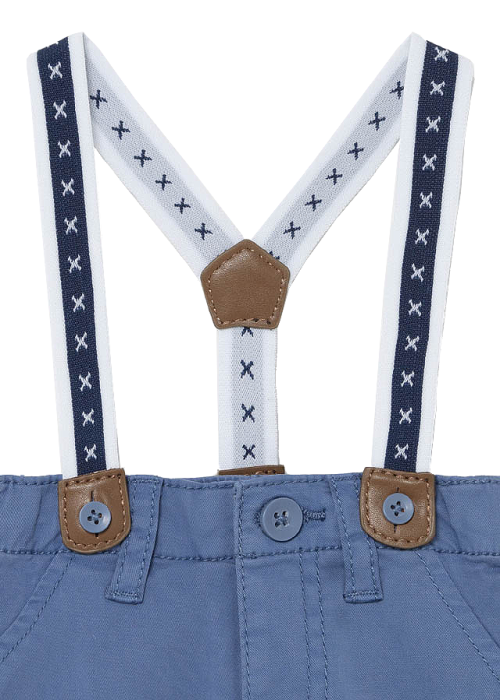 Pantaloni lungi cu bretele - albastru - Mayoral  4-6 luni [3]