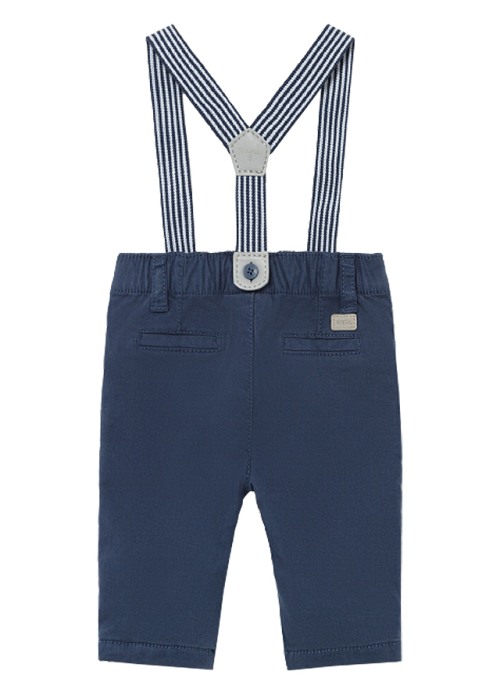 Pantaloni lungi cu bretele - bleumarin - Mayoral  4-6 luni [2]