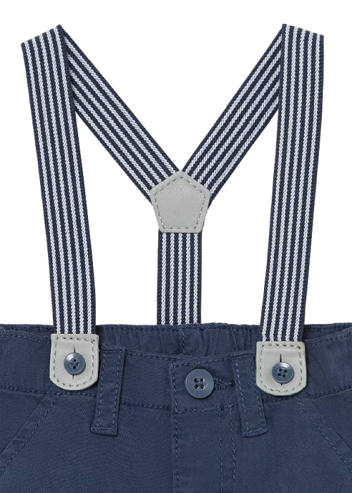 Pantaloni lungi cu bretele - bleumarin - Mayoral  4-6 luni [3]