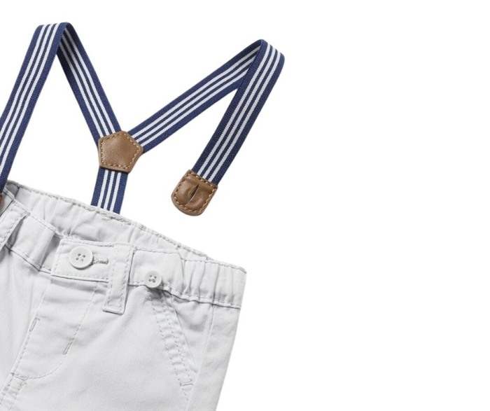 Pantaloni lungi Gri cu bretele - Mayoral   12 luni [3]