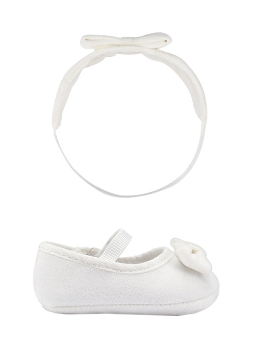 Pantofi catifea + Bentita - Alb - Mayoral  18 [2]