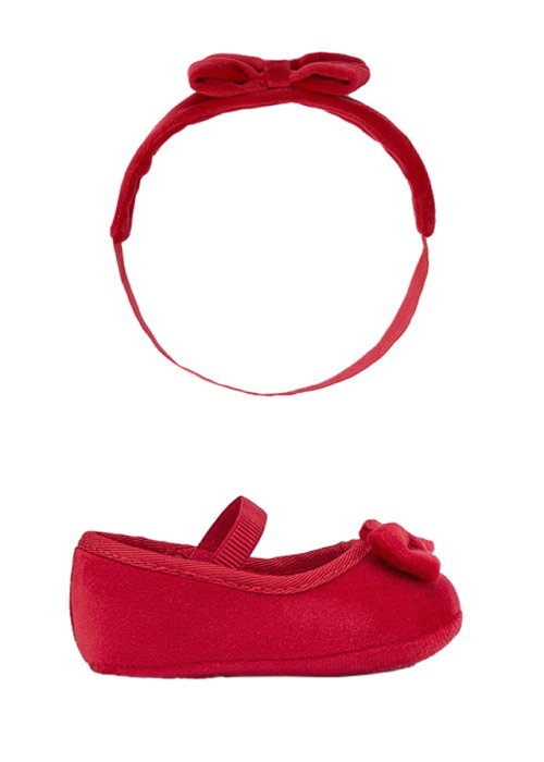 Pantofi catifea + Bentita - Rosu - Mayoral  15 [6]