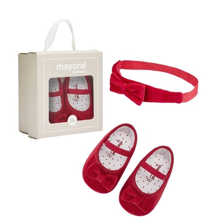 Pantofi catifea + Bentita - Rosu - Mayoral  19 [7]