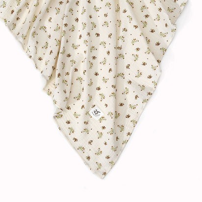 Paturica muselina Ecru Flowers 120x 120 cm - Buva [3]