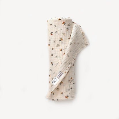 Paturica muselina Linen  Flowers 120x 120 cm - Buva [2]