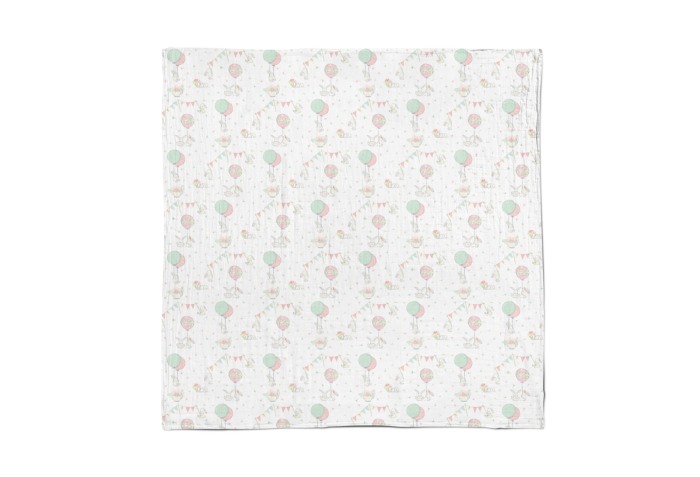 Paturica muselina organica Bunnies in Blush [3]