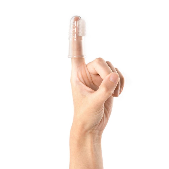 Periuta de dinti din silicon pentru folosire pe deget, 2 bucati,  REER 79249 [3]