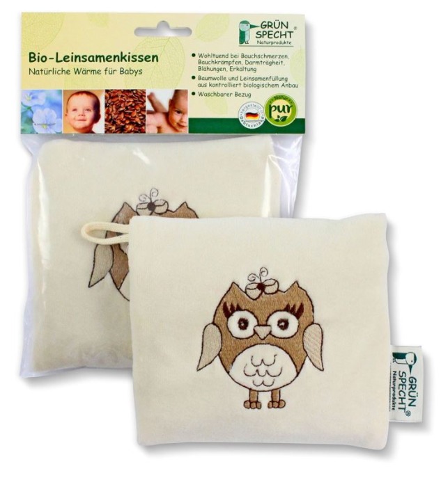 Pernuta termica anticolici BIO cu seminte de in - Bufnita - Grunspecht [6]