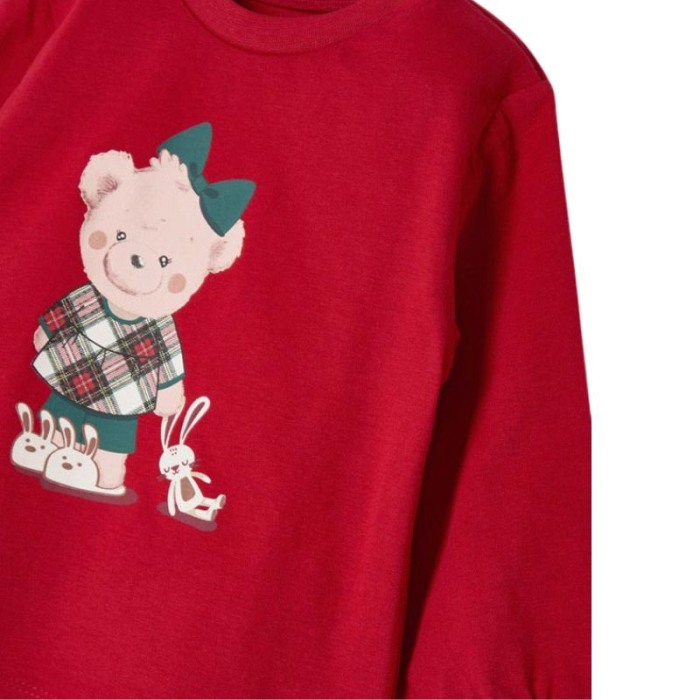 Pijama rosie Ursoaica cu saculet pentru transport [2]