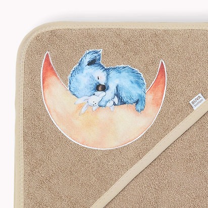 Prosop din frotir cu capison Blue Cocoa - Buva [2]