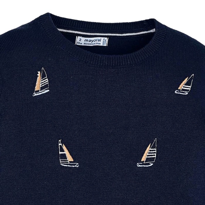 Pulover cu broderie - barcute [3]