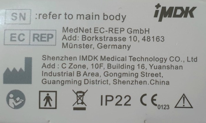 Pulsoximetru pentru deget, Certificat Medical [10]