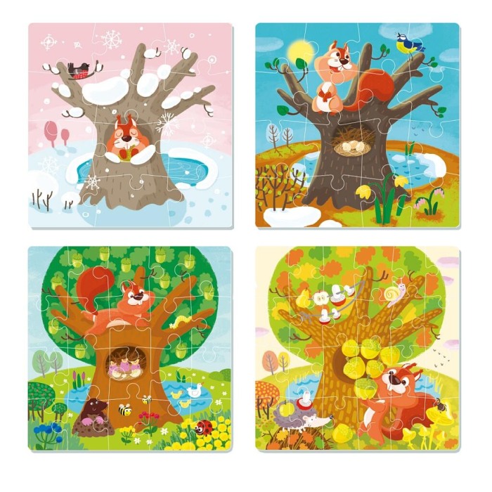 Puzzle 4 in 1 - Anotimpurile (12, 16, 20, 24 piese) [2]