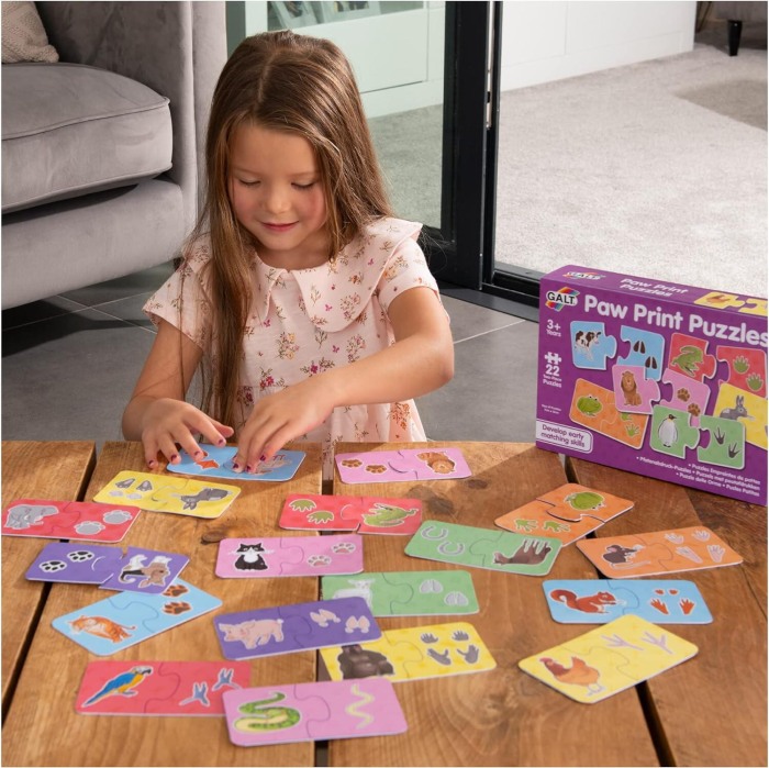 Puzzle de asociere - animalutele si urmele lor [4]