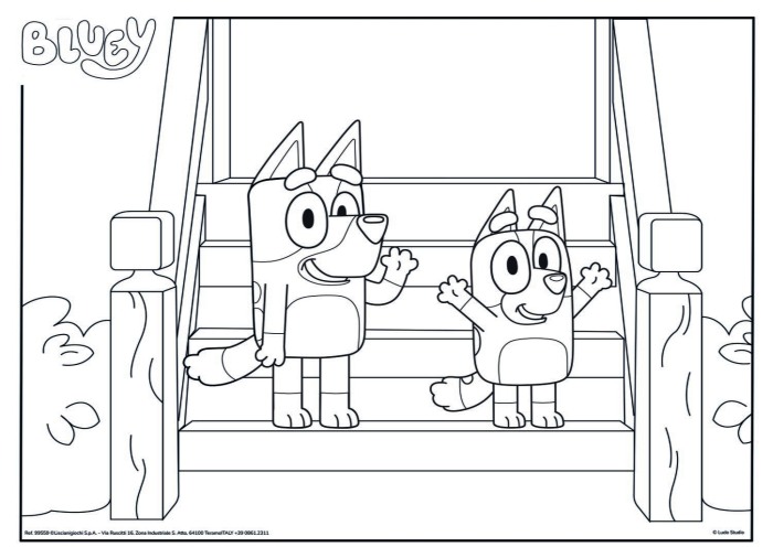 Puzzle de colorat - Bluey & Mr Monkey Jocks (24 piese) [3]